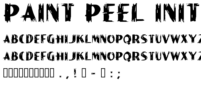 Paint Peel Initials font